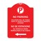 Signmission Violators Towed Away Vehicle Owners Expense W/ No Se Extacione Su Alum, 24" L, 18" H, RW-1824-22734 A-DES-RW-1824-22734 - alternate 1